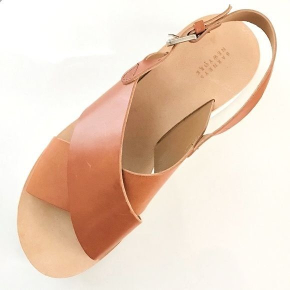 NEW Barney’s NY Crossover Platform Sandals Made in Italy New Without Tags - Picture 7 of 15